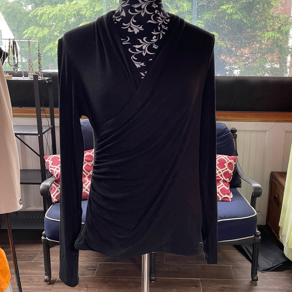 Vince Black Wrap Sweater